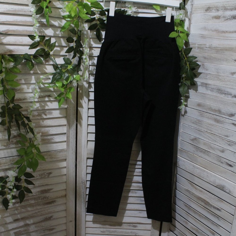 Old Navy Black Maternity Pixie Pants - Full Panel - image 7